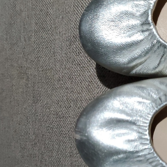 J CREW FLATS CECE BALLET METALLIC PLATINUM SILVER SHIMMER SHOES - Picture 11 of 11